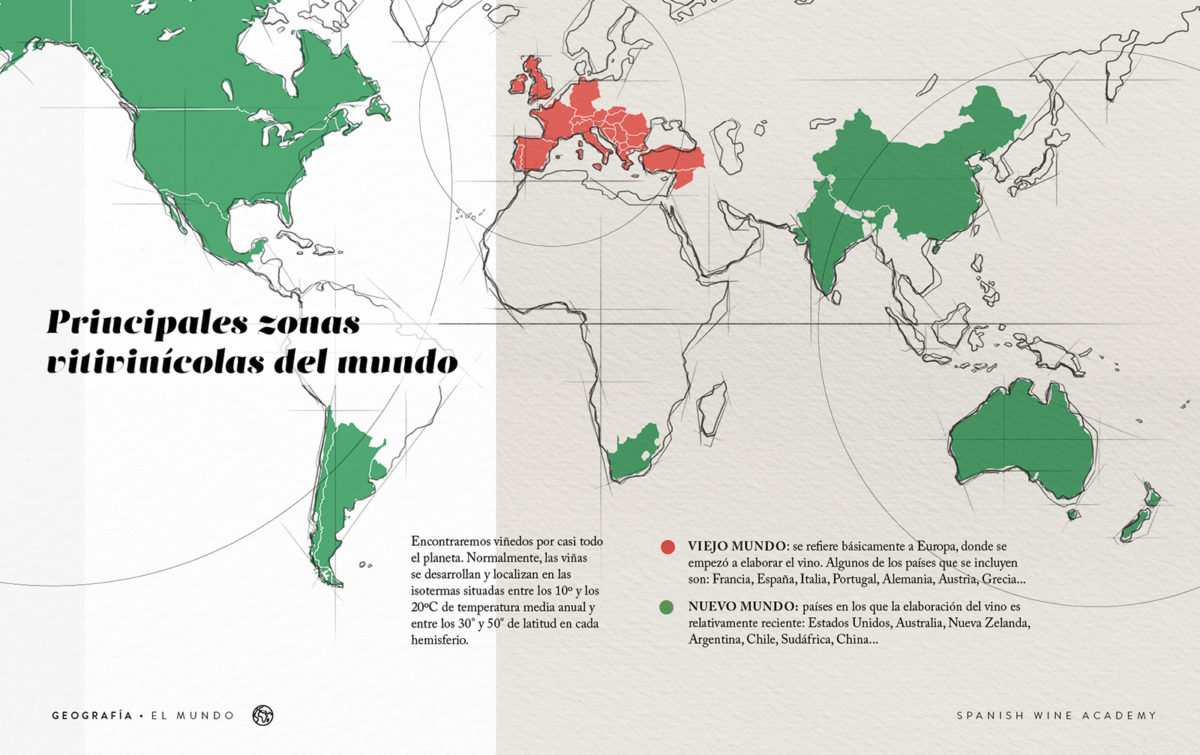 Principales zonas vitivinícolas del mundo