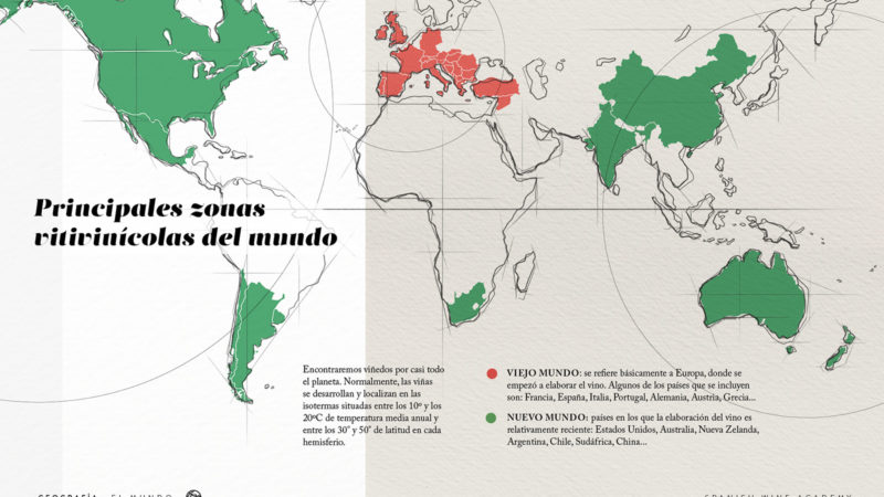 Principales zonas vitivinícolas del mundo